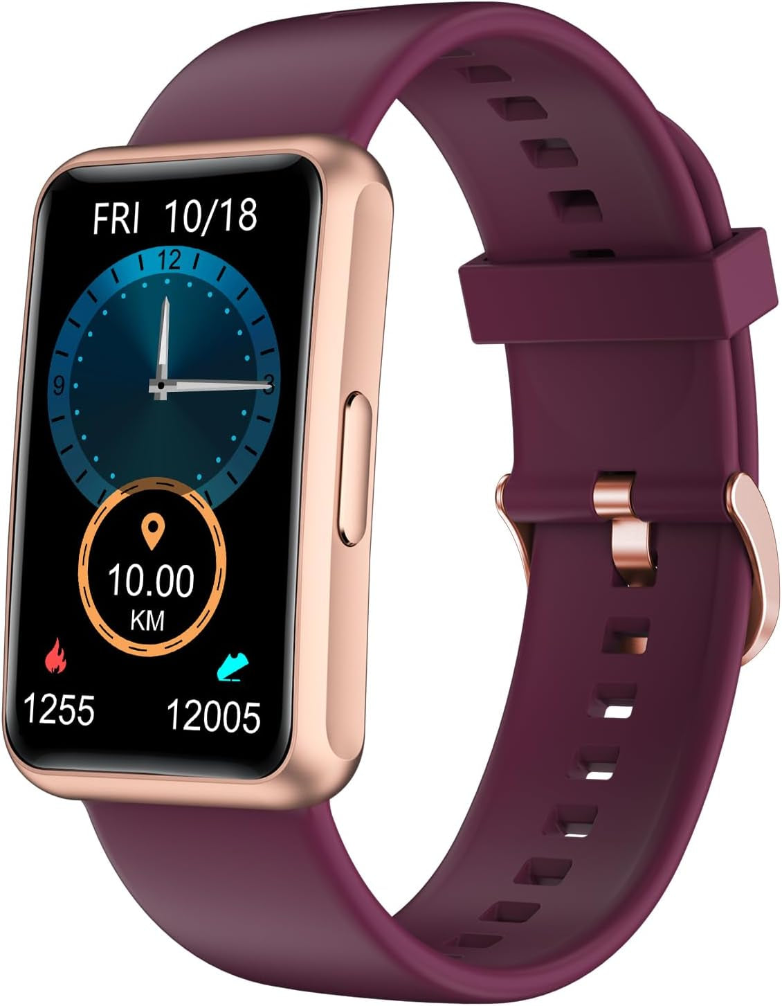 Waterproof Fitness Tracker Watch - No Bluetooth or App Required, Full Touch Screen, Step & Sleep Monitor, Alarm Clocks - Perfect for Men, Women & Parents (Purple).