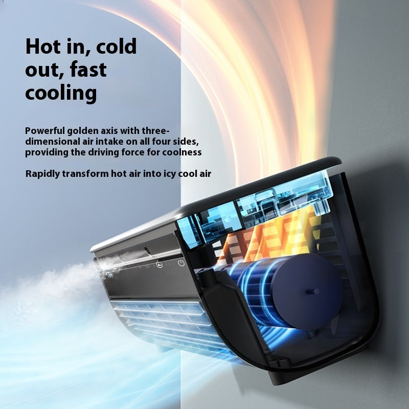 Refrigeration Wall Hanging Rechargeable Fan Household Stand Remote Control.