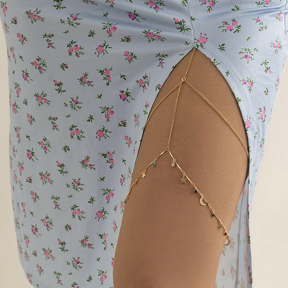 Leisure Beach  Pearl Leg Ring Body Chain.