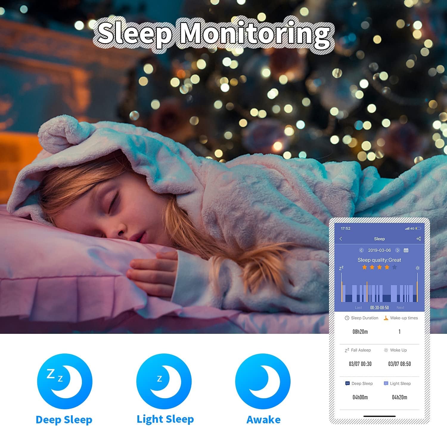 Vibrant Kids Fitness Tracker Watch - Waterproof Smartwatch with Pedometer, Stopwatch & 11 Sport Modes for Ages 6-16.